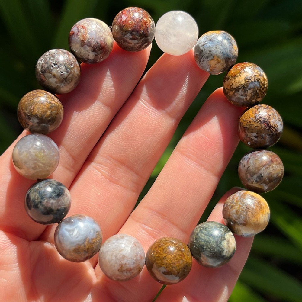 12mm stretchable‎ pietersite bracelet 0242